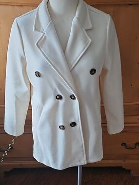 Shein Pea Coat Cream Size 4